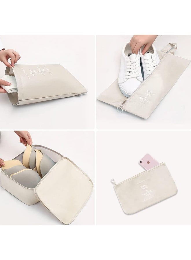 Packing Cubes for Travel – 7 PCS Travel Organizer Bags Set with Shoe Organizer, Toiletry Bag & Laundry Bag – Luggage Storage Pouches & Travel Essentials Organizer - Image 3