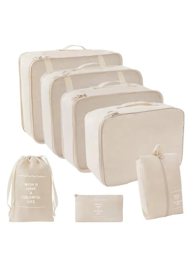 Packing Cubes for Travel – 7 PCS Travel Organizer Bags Set with Shoe Organizer, Toiletry Bag & Laundry Bag – Luggage Storage Pouches & Travel Essentials Organizer - Image 2