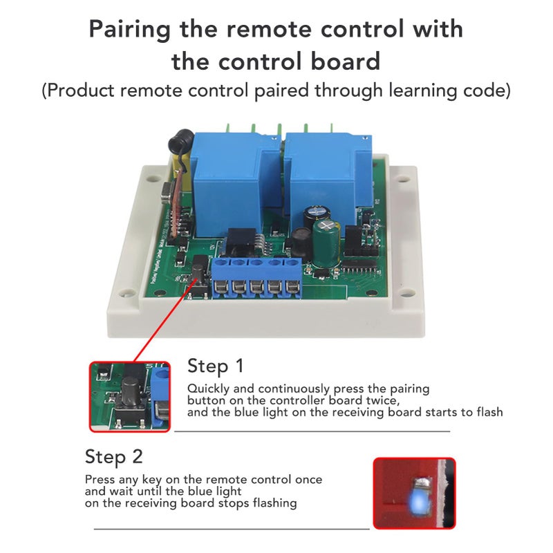 10A DC Motor Controller Module 2 Modes for Garage Door LED Light Electric Lock - Image 5