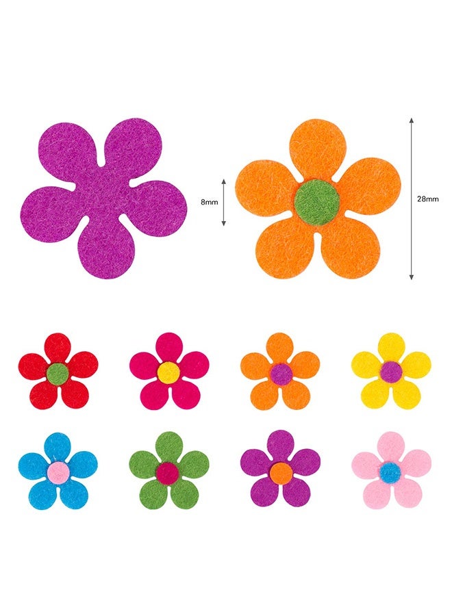 Peachjoy 120pcs Felt Flowers Fabric Flower Embellishments for DIY Crafts Sewing Handcraft Decoration, 1.1 Inch, Assorted Colors - Image 3