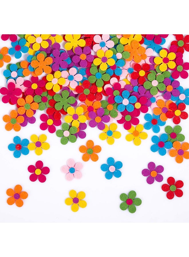 Peachjoy 120pcs Felt Flowers Fabric Flower Embellishments for DIY Crafts Sewing Handcraft Decoration, 1.1 Inch, Assorted Colors - Image 1