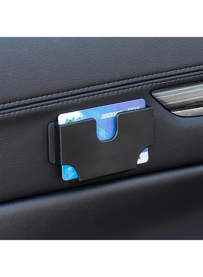 Universal Black Car Sun Visor Card Holder PVC Clip On Dashboard Organizer - Image 4