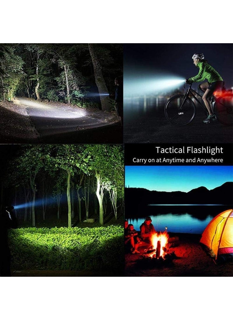 Deoxys Deoxys Rechargeable LED Flashlight 250000 High Lumens Super Bright Handheld Flashlights Powerful Waterproof Tactical Flashlights with Zoomable 5 Modes for Emergencies Camping  - Image 2