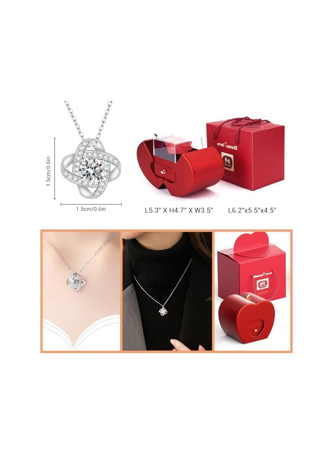 Green Tiger Preserved Pink Rose with Necklace, Gifts for Girlfriend, Women, Mom, Wife, Gifts Idea on Christmas, Valentine's Day, Mother's Day, Birthday, Anniversary, Thanksgiving - Image 5