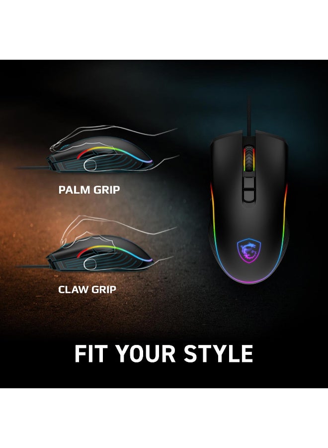 جايمنغ MSI Forge GM300 Lightweight Gaming Mouse Black - Image 2