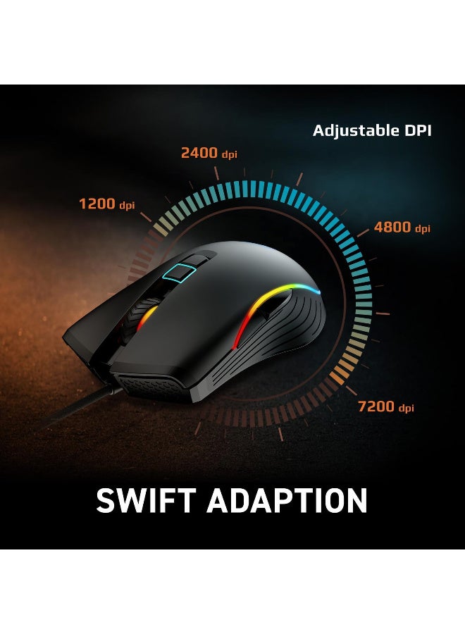 جايمنغ MSI Forge GM300 Lightweight Gaming Mouse Black - Image 4