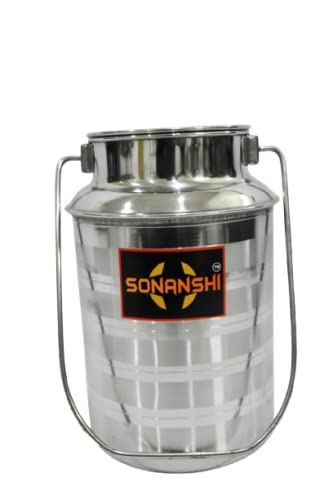 Sonanshi Sonanshi Stainless Steel Milk Container/Barni/Dolchi with LID (2.5, Cylindrical, 1, Barni121)  - Image 1