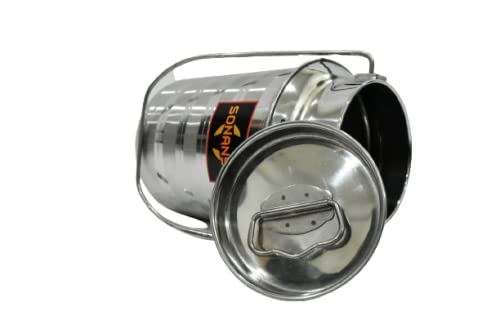 Sonanshi Sonanshi Stainless Steel Milk Container/Barni/Dolchi with LID (2.5, Cylindrical, 1, Barni121)  - Image 4