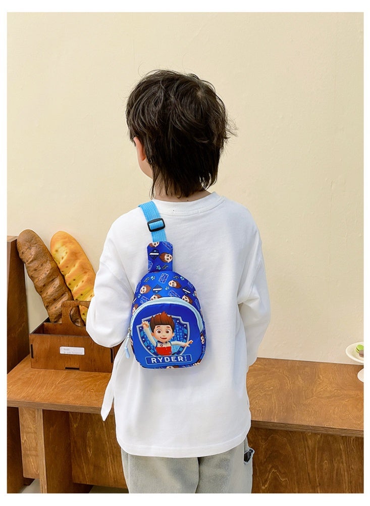 باو بترول حقيبة كروس بودي آمنة للأطفال مقاومة للعرق بنمط دورية المخلب باللون الأصفر، حقيبة خصر صغيرة خفيفة الوزن مطبوعة برسومات كرتونية، مناسبة لحقيبة الصدر الرياضية للأطفال في سن المدرسة - Image 3