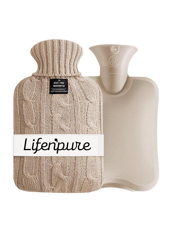 Lifenpure - Lifenpure™ Hot Water Bag 2 Liter with Knit Cover - Image 1