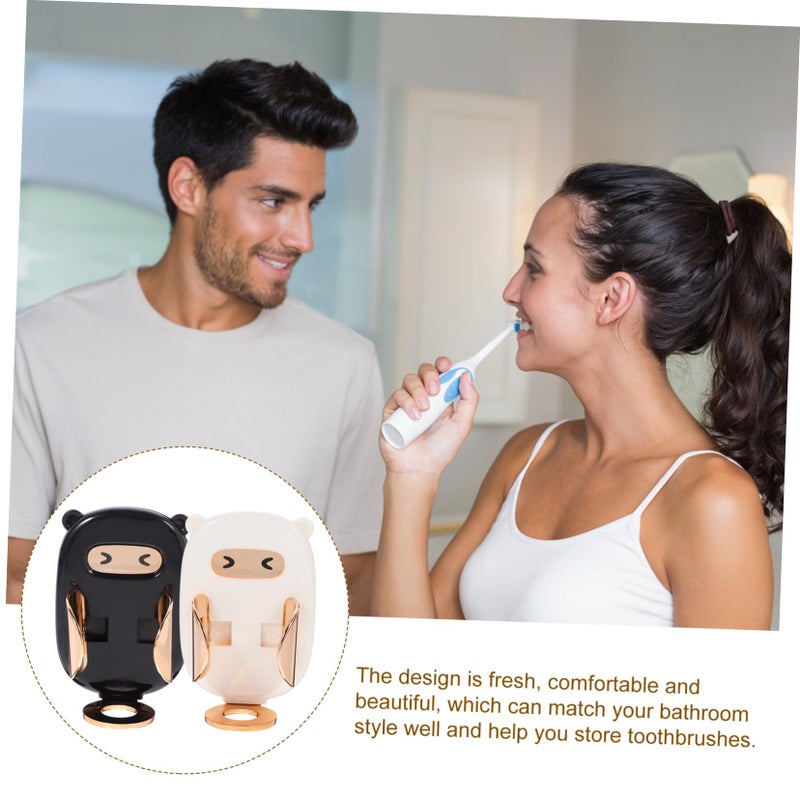 Wall Mounted Electric Toothbrush Holder With Sensor And Retractable Storage White Gold Black Gold - Image 3
