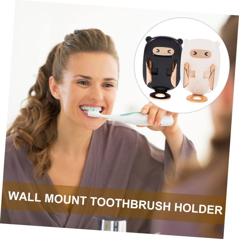 Wall Mounted Electric Toothbrush Holder With Sensor And Retractable Storage White Gold Black Gold - Image 4