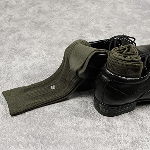 Bonjour Men's Cosmic Ribbed Formal Full Length Business/Office Premium Cotton Socks Giftbox- Cream - Image 4