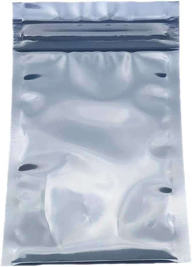daarcin 100pcs 3.15X4.72in/8X12cm Anti Static Bags,ESD Bags Resealable for HDD with 100pcs Labels, Antistatic Bag for Hand Drive or Varieties of Electronic Device - Image 1