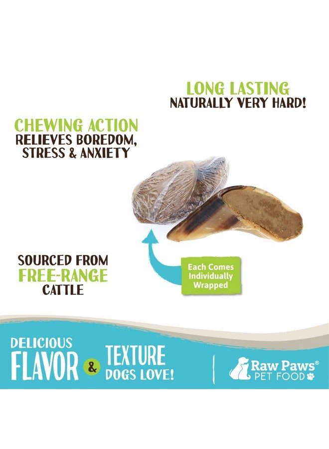 Raw Paws Filled Cow Hooves for Dogs - Peanut Butter Flavor, 5-Pack, Natural Beef, Free Range Cow Hooves - Peanut Butter for Dogs - Stuffed Cow Hoof Dog Chews - Image 2