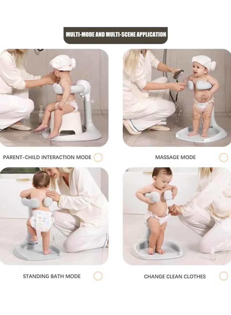 بيبي ستار حامل استحمام للأطفال قابل للطي – ارتفاع قابل للتعديل وتصميم مانع لتراكم الماء - Image 5