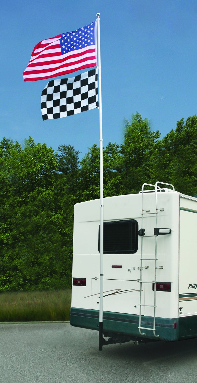 Camco Camper/RV Hitch Mount Flagpole Holder | Holds Flagpoles Up to 2.3” in Diameter & Fits Standard 2” Hitch Receivers | Powder-Coated Finish (51611) - Image 2