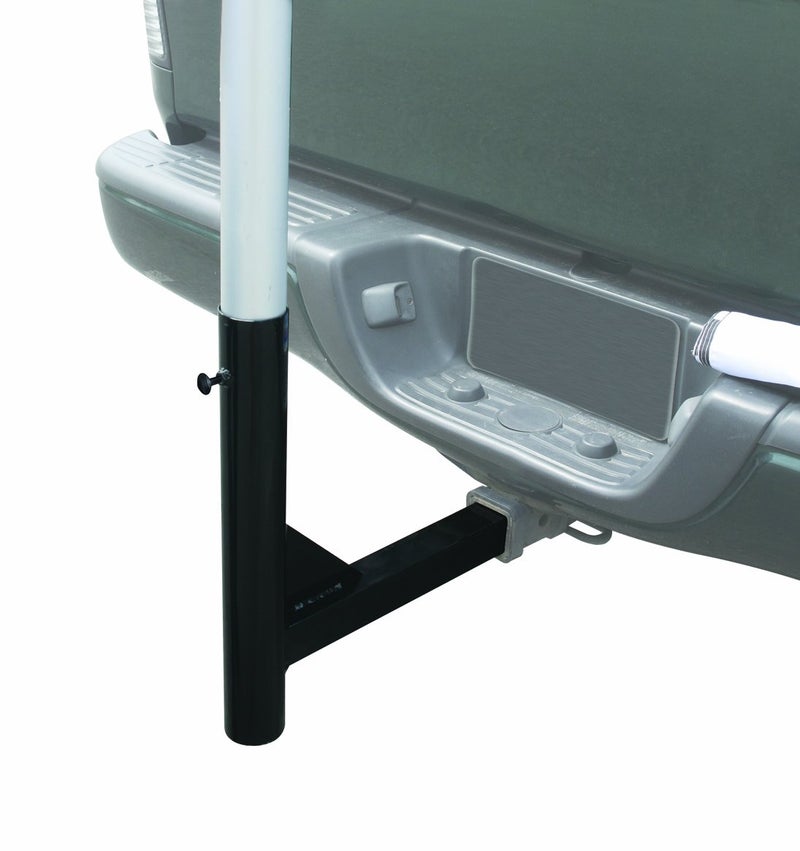 Camco Camper/RV Hitch Mount Flagpole Holder | Holds Flagpoles Up to 2.3” in Diameter & Fits Standard 2” Hitch Receivers | Powder-Coated Finish (51611) - Image 1