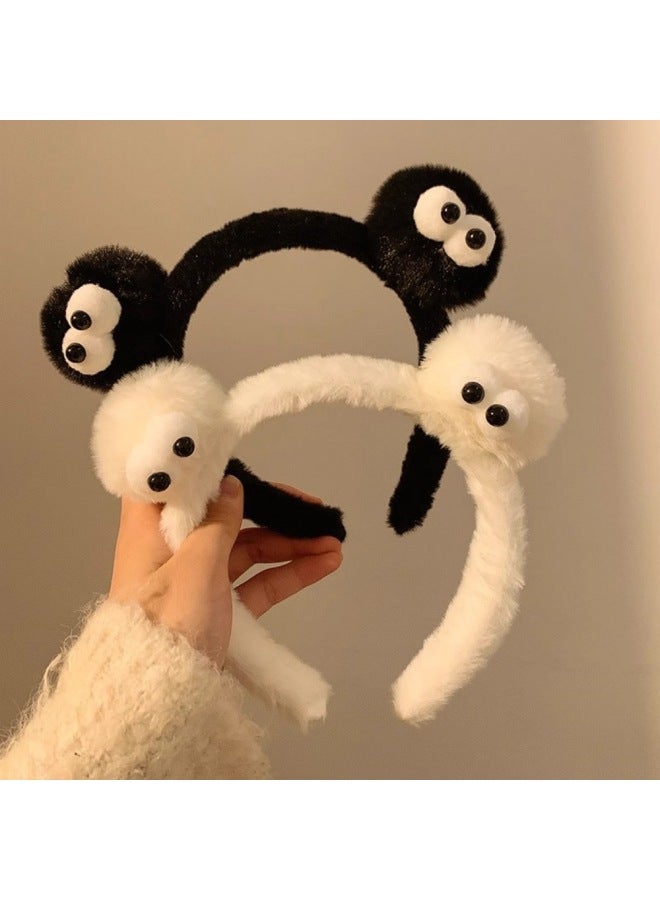 Animal Ear Headbands Gray multicolored ball Halloween Costume Accessories Cute Fancy Headwear for Girls & Women - Image 5
