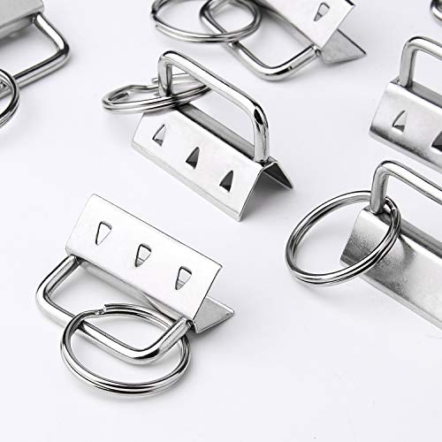 HRLORKC 50 Sets Key Fob Hardware Key Fob Keychain Wristlet with Split Ring 1.25 Inch - Image 4
