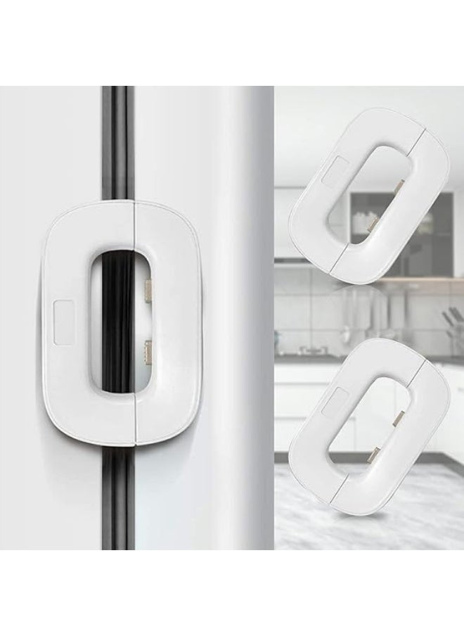 Generic - Child-Proof Refrigerator Lock, 2 Piece - Multi-Colored - Suitable for refrigerator, freezer and cupboard doors - Child-Proof Refrigerator Locks - Tight refrigerator security lock to prevent tampering by children - Multifunctional refrigerator lock used for cupboards, doors, drawers and cabinets - Household child-proof refrigerator locks for freezer doors and cupboards with strong adhesive, no tools or drilling required - Refrigerator door lock to prevent children from opening it - Easy to use and install without tools or drilling with adhesive - Upgraded refrigerator door lock for home, refrigerator and freezer - Child-Proof door lock, easy to install and use - Image 1