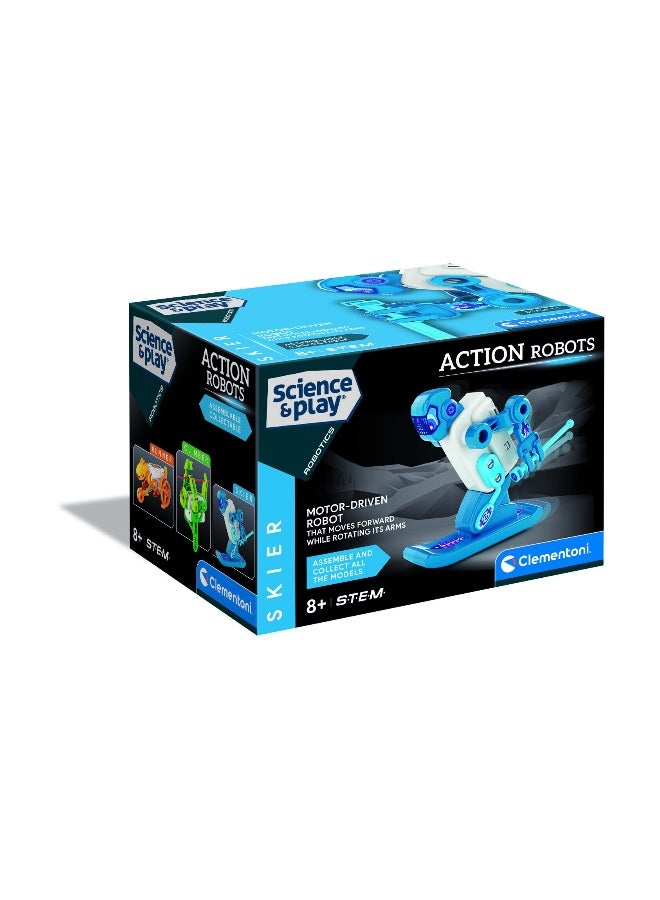 Clementoni Skier Action Robot, Battery Operated | Assemble the Robot | STEM Toys | Science Toys | Educational & Learning Toy | Gift for Kids and Science Lover - Image 1