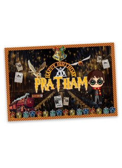 Suruchi Strokes Suruchi Strokes Potter Head Birthday Theme Party Decorations items Happy Birthday Cake Topper Return Gift Tag Eye Mask Frill Hangings Photobooth Props Backdrop Cutout Poster Backdrop 