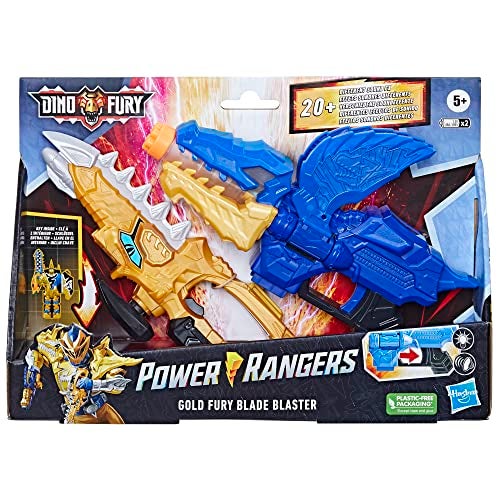 Power Rangers Dino Fury Gold Fury Blade Blaster Superhero Costume Accessory Ranger Morpher with Electronics Great Gift for Kids Ages 5 & Up - Image 3