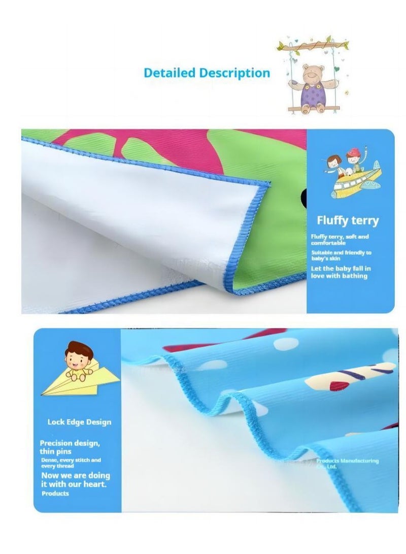 واي آند دي منشفة استحمام ناعمة بغطاء رأس بتصميم حيوان - Image 3