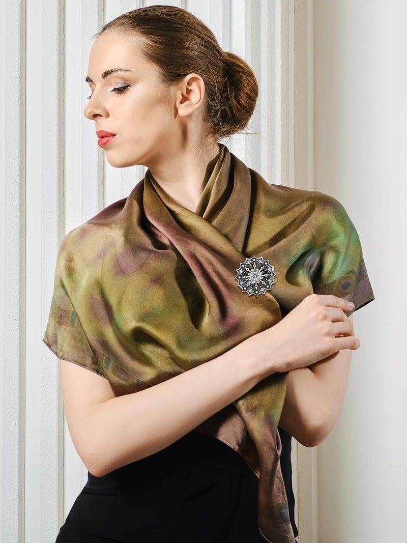 Excefore Dress Cinch Clips Set - 8 Pcs Retro Cardigan Clip, Vintage Sweater Clips, Waist Tightening Brooch, Shawl Collar Clasp for Shirt, Scarf, Cape, Cloak, Coat - Ideal for Women and Girls - Image 4