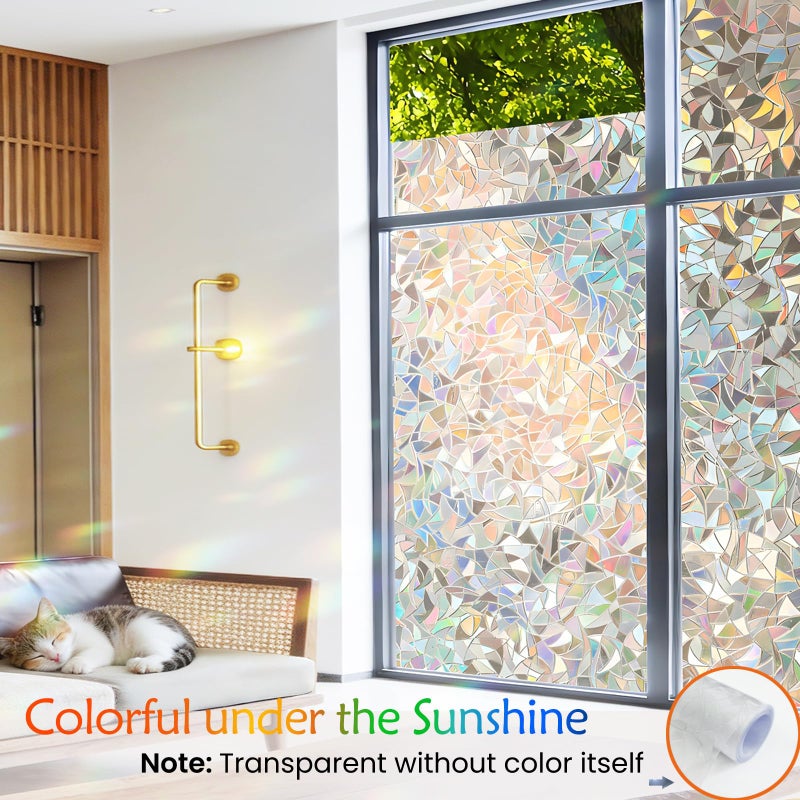 Pickhonk Window Privacy Film Window Coloring Colored Glass Film UV Blocking Glass Stickers Thermal Insulation Home Windows 17.5 x 78.7 Inches(Pack of 2) - Image 2