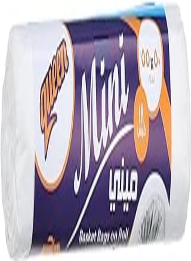 Queen mini trash bags roll, white - 18 bags