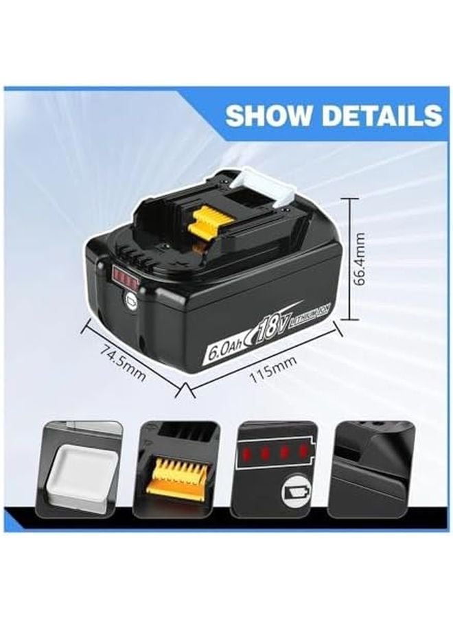 9AhX1 10C 18V 9 0Ah Lithium Battery For Makita Power Tools High Capacity Rechargeable - Image 4