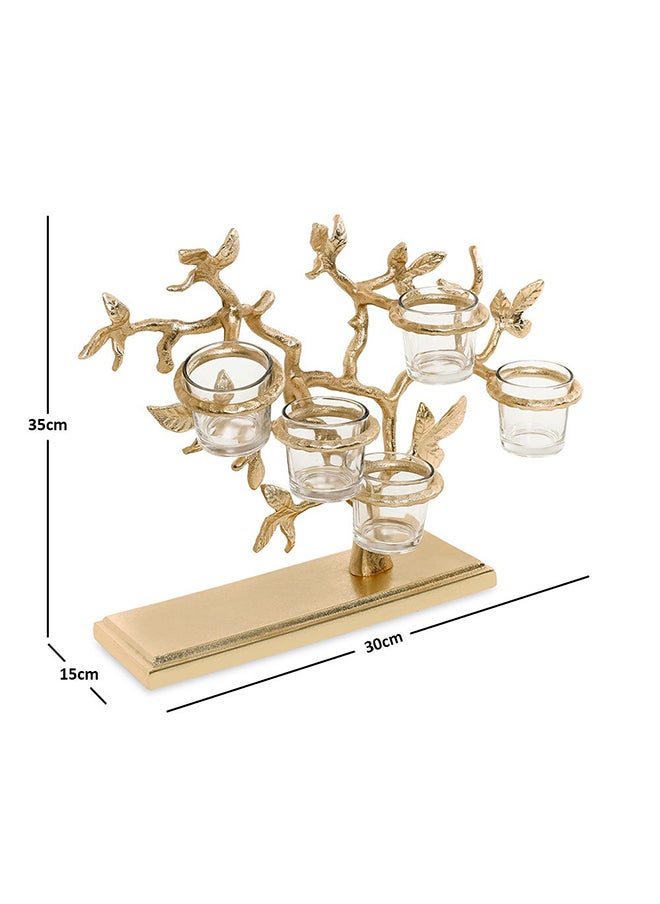 Mural 5-Tealight Holder, Gold - 35x30 cm - pzsku/ZD5AAF9D6656F70F8489EZ/45/_/1715182760/ba97caab-3671-49a0-afac-e3791ca5a4b1