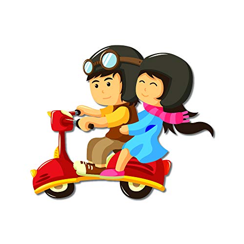 Bhai Please Enjoy The Little Things and Couple Ride Wooden Fridge Magnet (Pack of 2 pcs, one pc Each Design) Quotes, Love, Travel Decorations and Gifts - Image 2