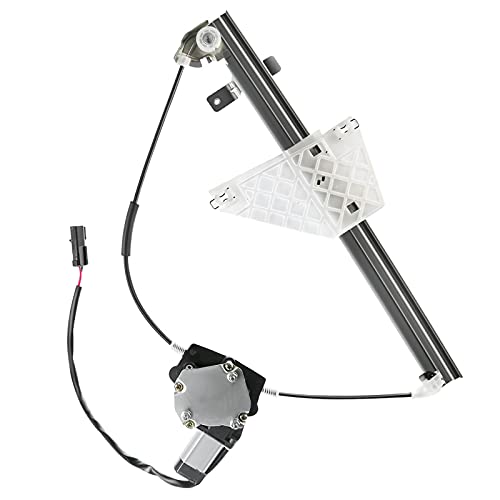 YHTAUTO Rear Driver Side Power Window Regulator with 2-Pin Motor Assembly for Jeep Grand Cherokee WJ 1999-2000, Sport Utility - Image 1