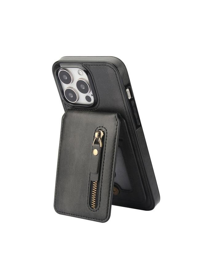 Zaboon Case For iPhone 13 Pro Max Zipper Wallet Split MagSafe Leather Back Phone Case - Image 2