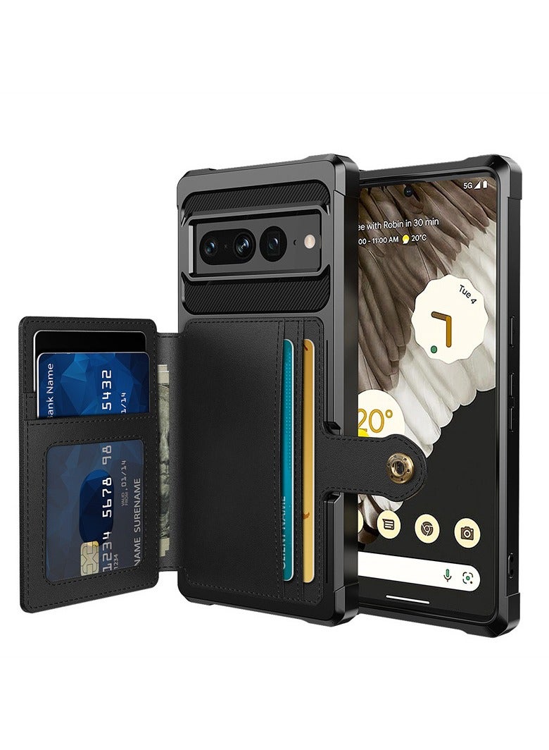 AROAQ Suitable for Google 7Pro Magnetic Car Card Wallet Mobile Phone Case Pixel7 Multi-Function Button Wallet - Image 2