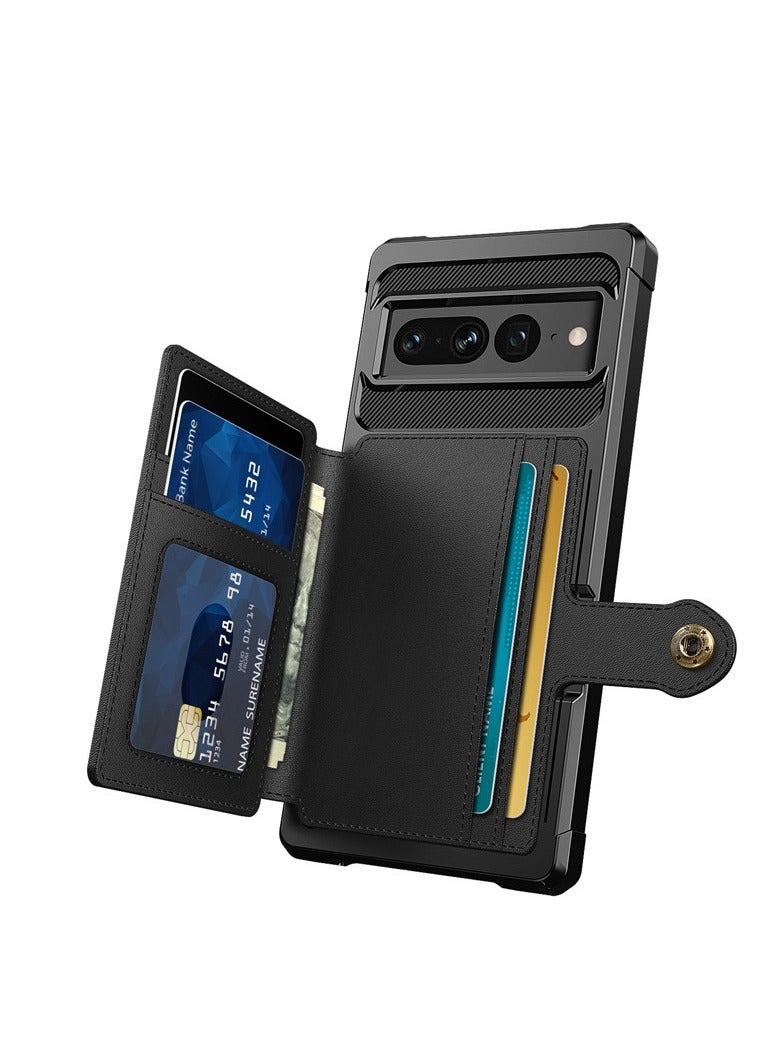 AROAQ Suitable for Google 7Pro Magnetic Car Card Wallet Mobile Phone Case Pixel7 Multi-Function Button Wallet - Image 5