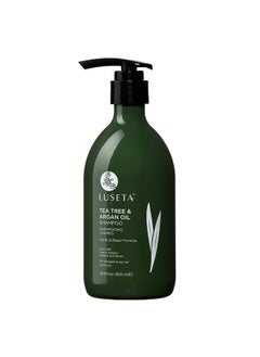 L LUSETA Luseta Tea Tree Shampoo with Argan Oil 16.9 Fl oz- Clarifying,Hydrating and Fighting Dandruff and Itchy Scalp - For Damaged and Oil Hair - Sulfate and Paraben Free for Men and Women  - Image 1
