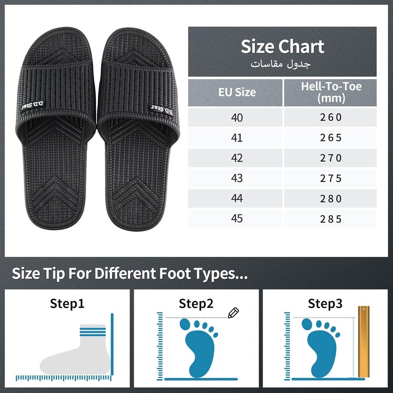 D.D.Star Big Size Bathroom Slippers For Men and Women Non-Slip Quick Drying Shower Shoes Comfortable And Soft Sole Slide On Sandal - Image 5
