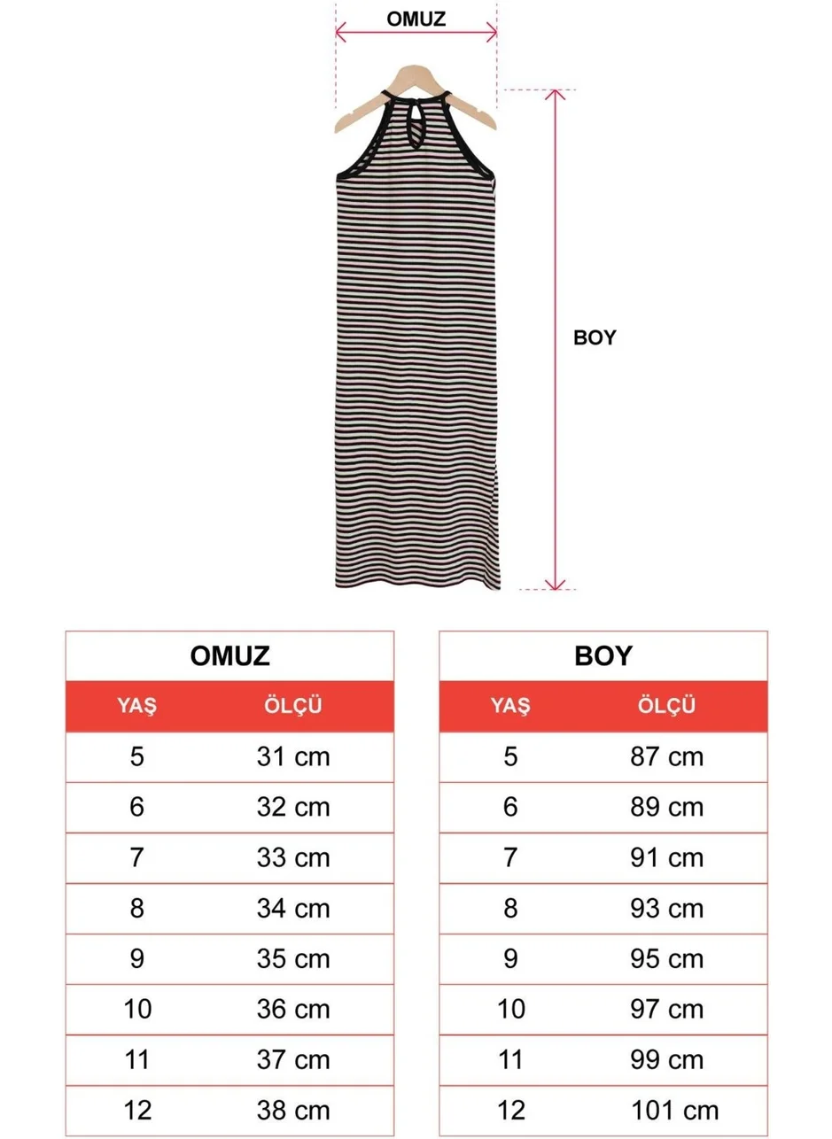 زيبكيدز Crew Neck Strap Girl Dress