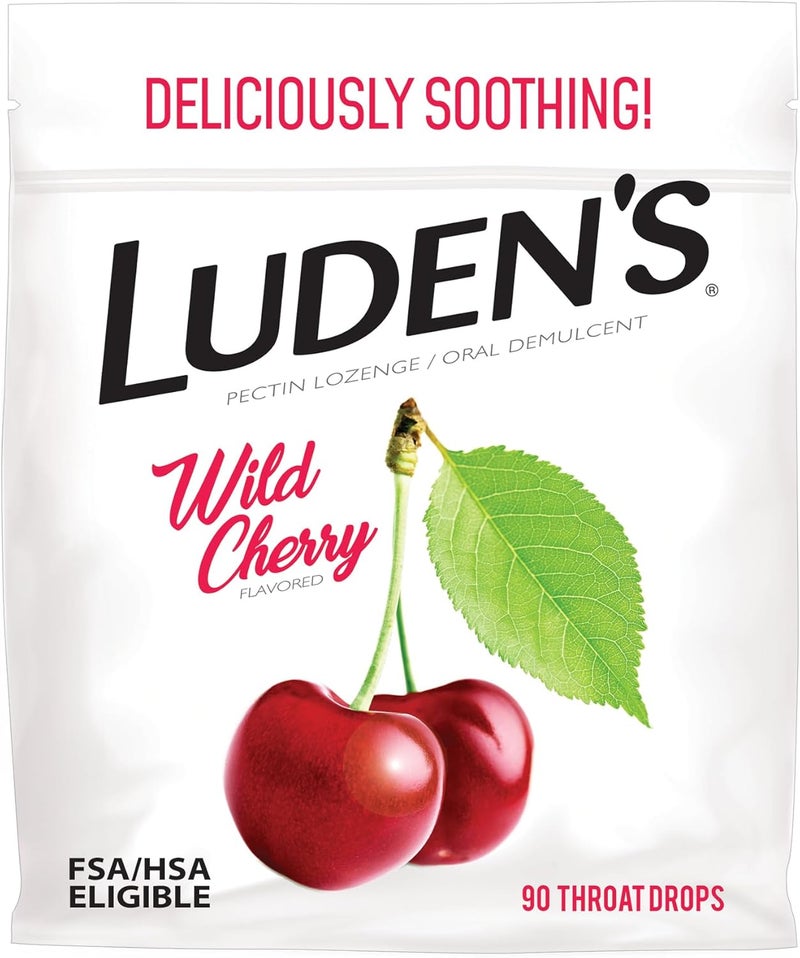 LUDEN'S Wild Cherry Flavor Deliciously Soothing Throat Drops, 90 Count - Image 1