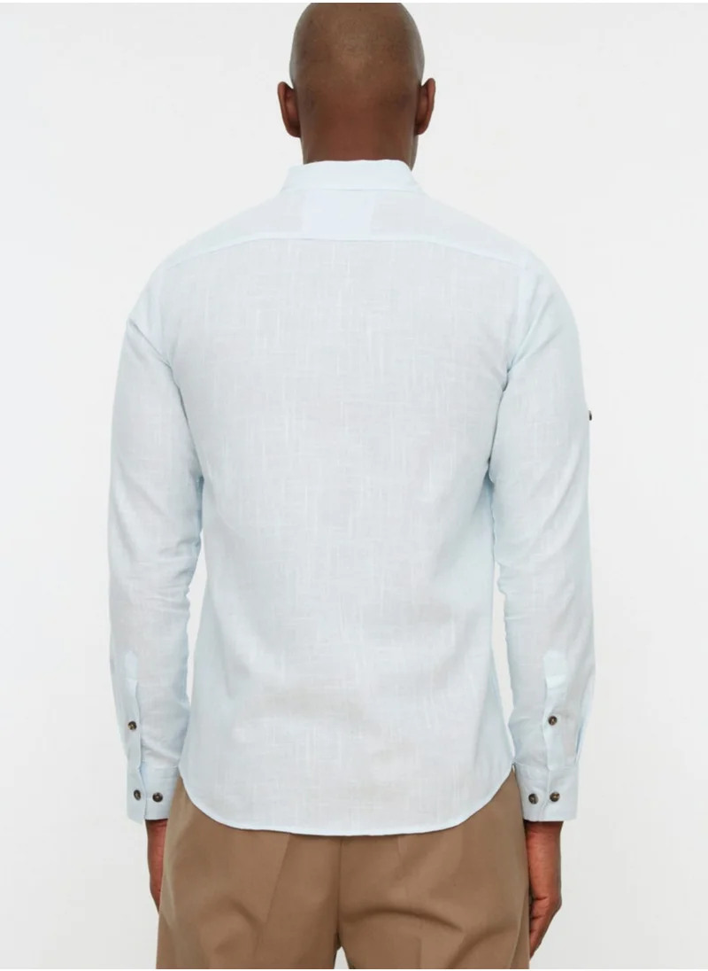 trendyol Epaulettes Collar Slim Fit Shirt