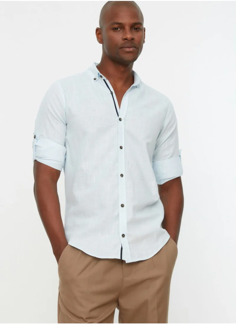 trendyol Epaulettes Collar Slim Fit Shirt