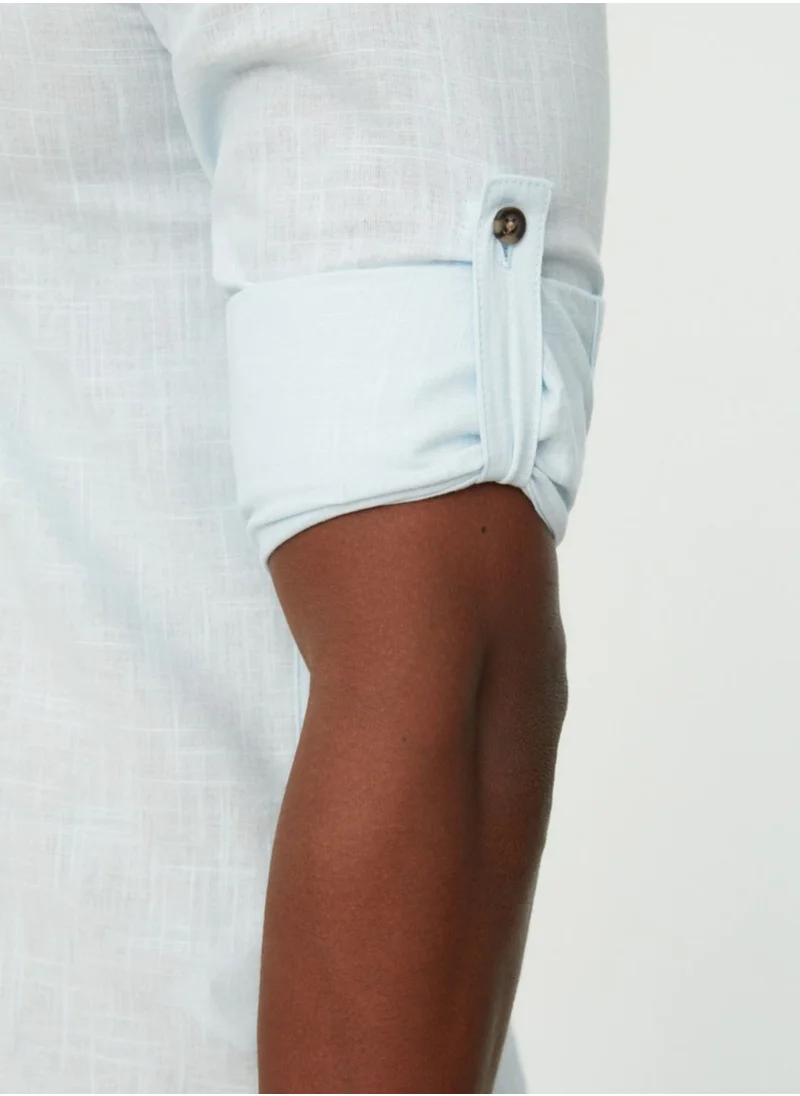 trendyol Epaulettes Collar Slim Fit Shirt