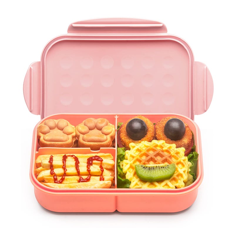 MISS BIGÂ® Bento Box for Kids,Bento Box & Lunch Box,Leakproof, No BPAs/Chemical Dyes,M/W, D/W & Fridge Safe,1150ml Large Lunch Box for School, Picnic, Travel (Pink) - Image 1