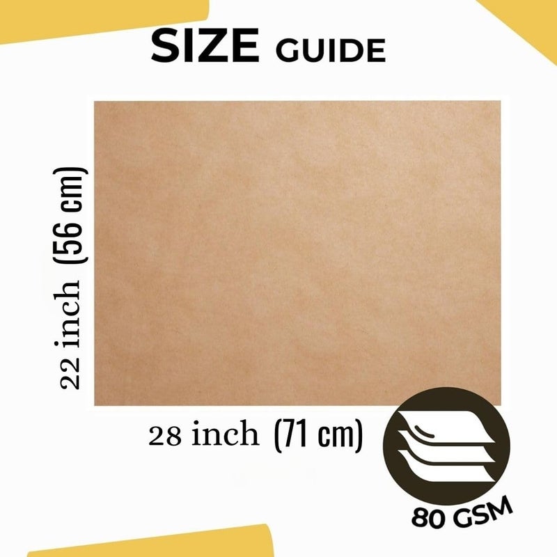 Satyam Kraft SATYAM KRAFT 5 Pcs Gift Wrapping Paper Sheets Premium Brown Wrapping Sheets for Romantic Gifts Anniversary Birthday Wedding Love Scrapbooking DIY Crafts Return Gifts Special Occasions Pack of 5 Brown - Image 3