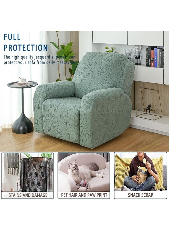 general Stretch all-inclusive chaise longue cover Home lounge chair cover Massage chair cover Leaf jacquard home sofa cover - Image 3