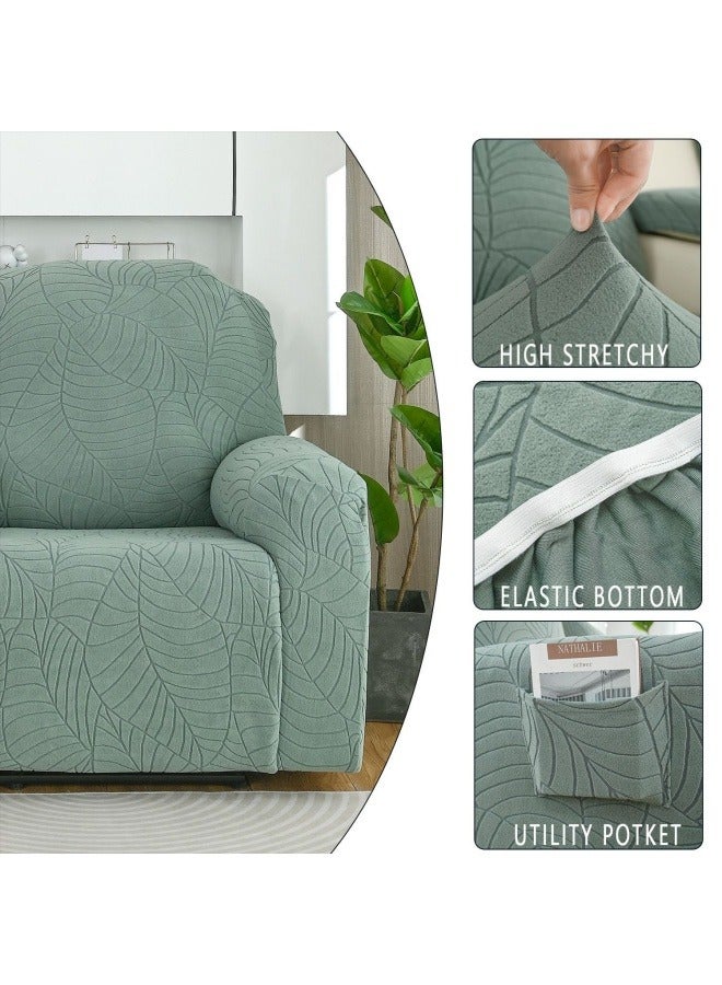 general Stretch all-inclusive chaise longue cover Home lounge chair cover Massage chair cover Leaf jacquard home sofa cover - Image 2
